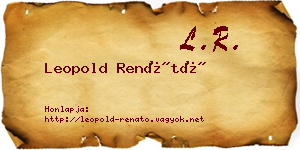 Leopold Renátó névjegykártya